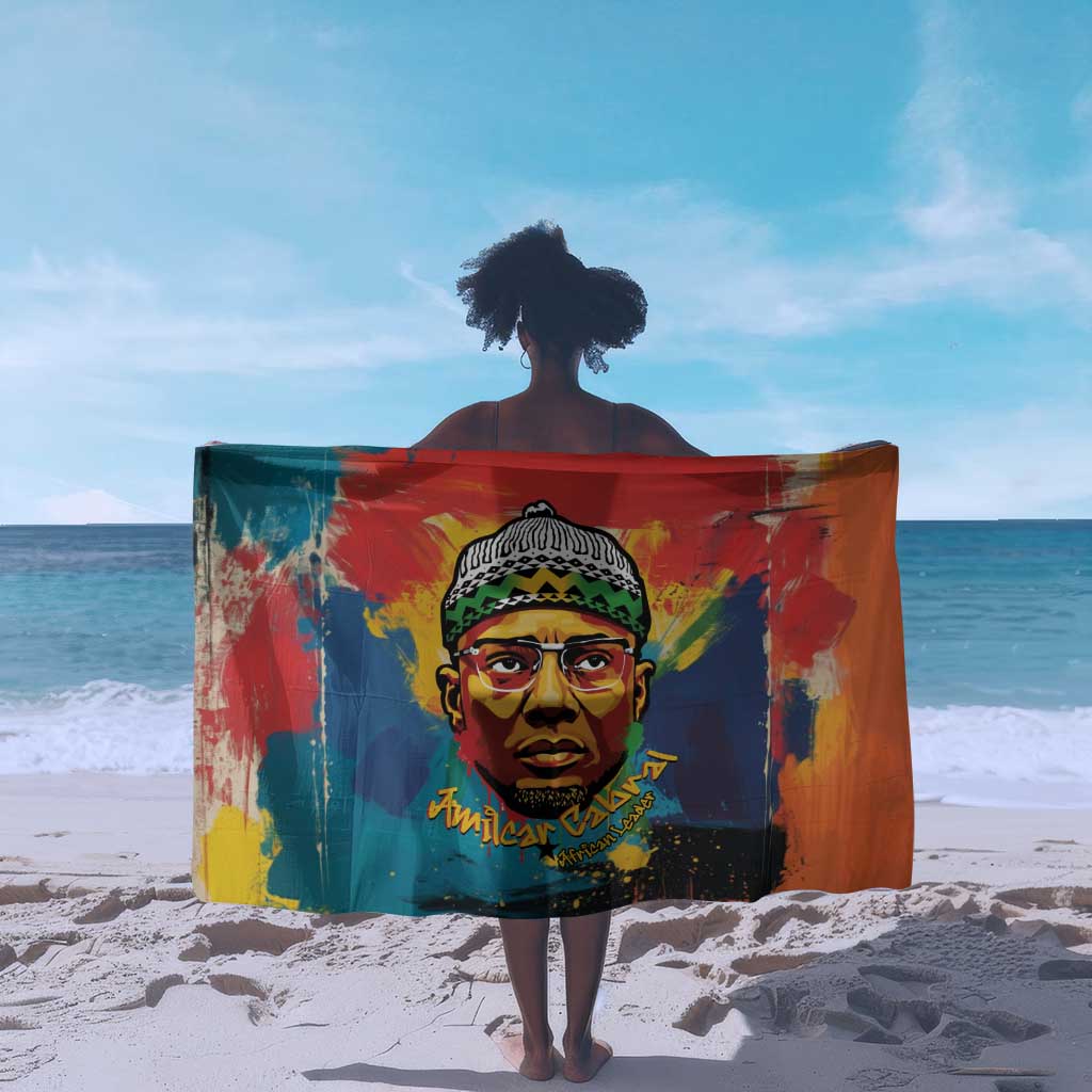 Amilcar Cabral Sarong Armed Activist Quote Raised Fist African Liberation Tribute - Colorful Paint Stroke - African Pride
