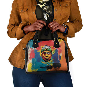 Amilcar Cabral Shoulder Handbag Armed Activist Quote Raised Fist African Liberation Tribute - Colorful Paint Stroke - African Pride