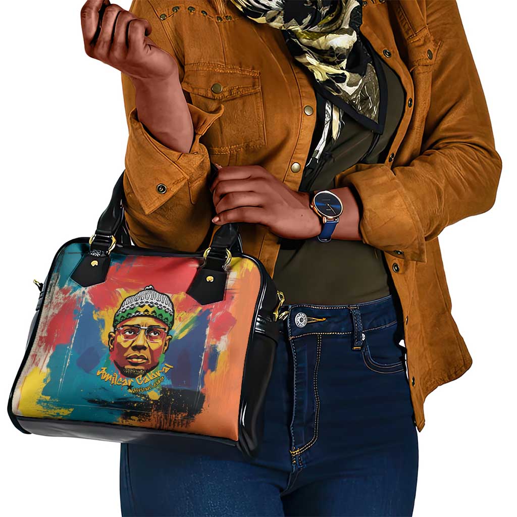 Amilcar Cabral Shoulder Handbag Armed Activist Quote Raised Fist African Liberation Tribute - Colorful Paint Stroke - African Pride