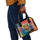 Amilcar Cabral Shoulder Handbag Armed Activist Quote Raised Fist African Liberation Tribute - Colorful Paint Stroke - African Pride