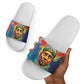 Amilcar Cabral Slide Sandals Armed Activist Quote Raised Fist African Liberation Tribute - Colorful Paint Stroke - African Pride