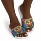 Amilcar Cabral Slide Sandals Armed Activist Quote Raised Fist African Liberation Tribute - Colorful Paint Stroke - African Pride