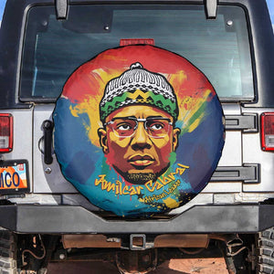Amilcar Cabral Spare Tire Cover Armed Activist Quote Raised Fist African Liberation Tribute - Colorful Paint Stroke - African Pride