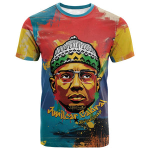 Amilcar Cabral T shirt Armed Activist Quote Raised Fist African Liberation Tribute - Colorful Paint Stroke - African Pride
