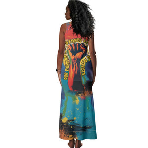 Amilcar Cabral Tank Maxi Dress Armed Activist Quote Raised Fist African Liberation Tribute - Colorful Paint Stroke - African Pride