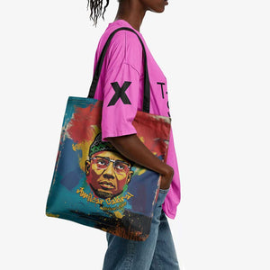 Amilcar Cabral Tote Bag Armed Activist Quote Raised Fist African Liberation Tribute - Colorful Paint Stroke - African Pride