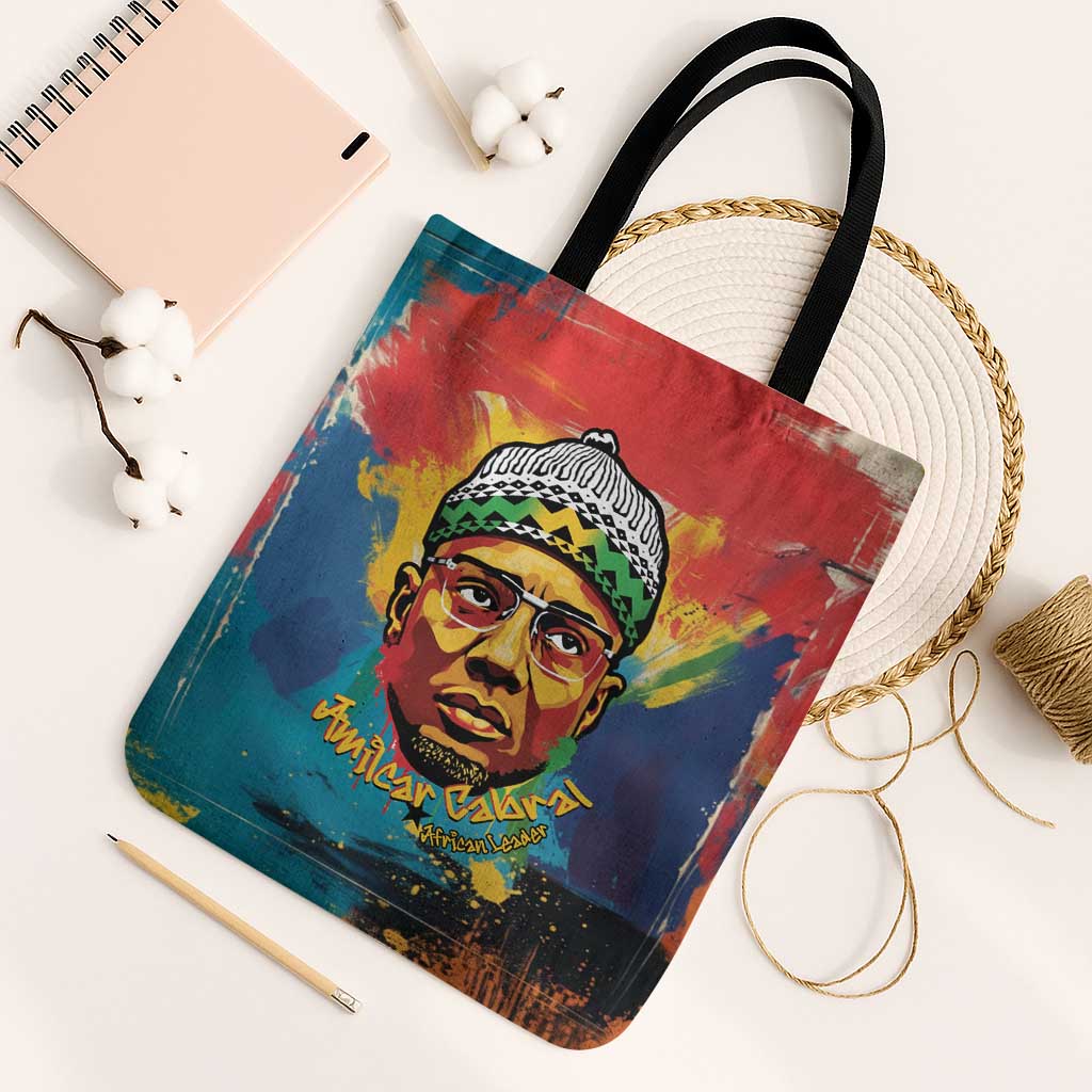 Amilcar Cabral Tote Bag Armed Activist Quote Raised Fist African Liberation Tribute - Colorful Paint Stroke - African Pride