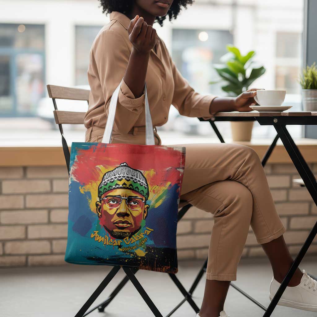 Amilcar Cabral Tote Bag Armed Activist Quote Raised Fist African Liberation Tribute - Colorful Paint Stroke - African Pride