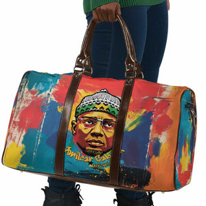 Amilcar Cabral Travel Bag Armed Activist Quote Raised Fist African Liberation Tribute - Colorful Paint Stroke - African Pride
