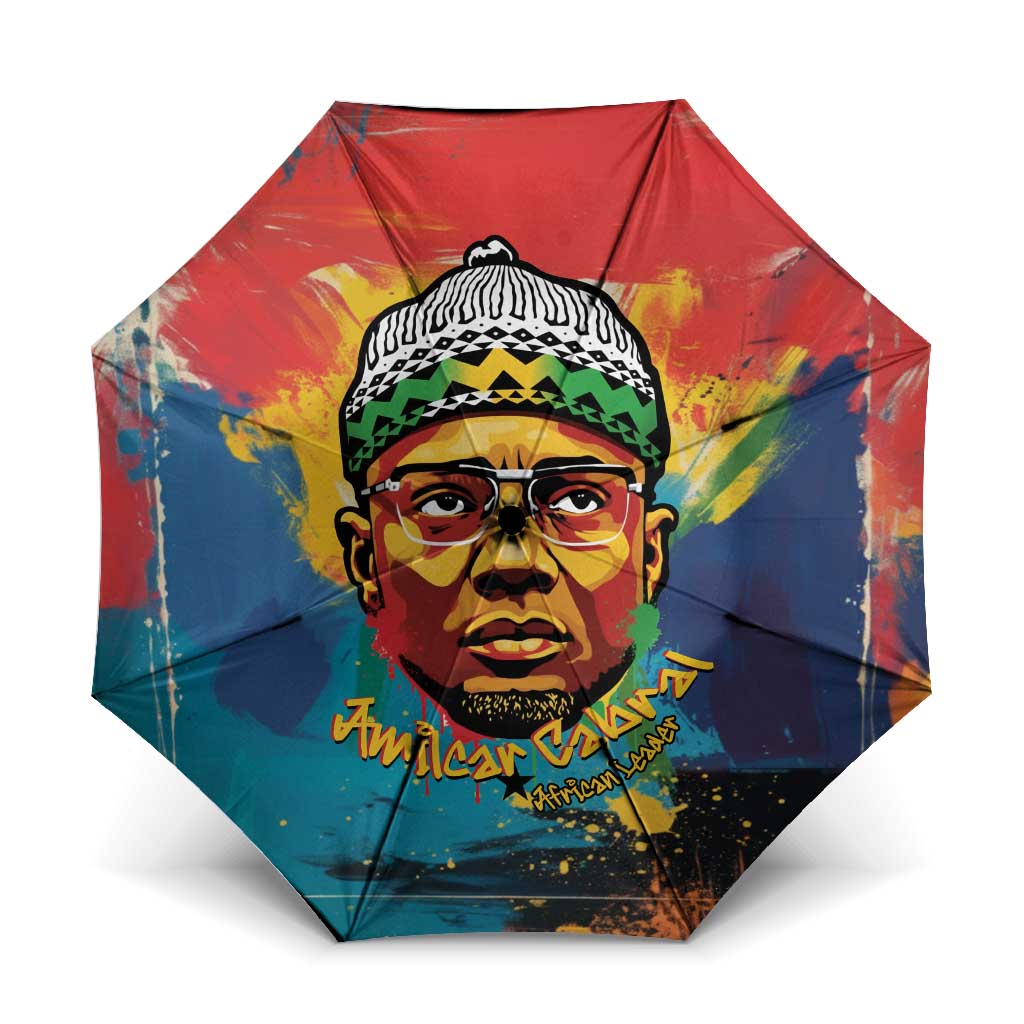 Amilcar Cabral Umbrella Armed Activist Quote Raised Fist African Liberation Tribute - Colorful Paint Stroke - African Pride