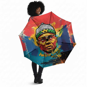 Amilcar Cabral Umbrella Armed Activist Quote Raised Fist African Liberation Tribute - Colorful Paint Stroke - African Pride