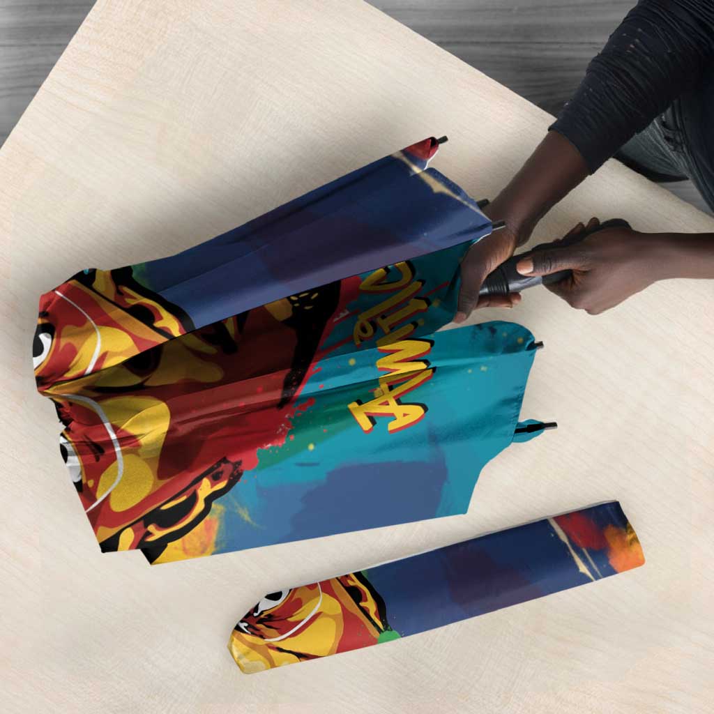 Amilcar Cabral Umbrella Armed Activist Quote Raised Fist African Liberation Tribute - Colorful Paint Stroke - African Pride
