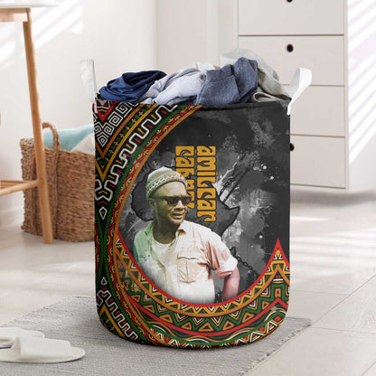 Amilcar Cabral Laundry Basket African Map with Chains Freedom Theme Revolutionary Liberation Tribute - African Pride