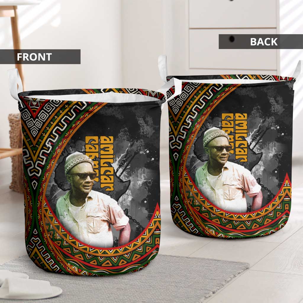 Amilcar Cabral Laundry Basket African Map with Chains Freedom Theme Revolutionary Liberation Tribute - African Pride