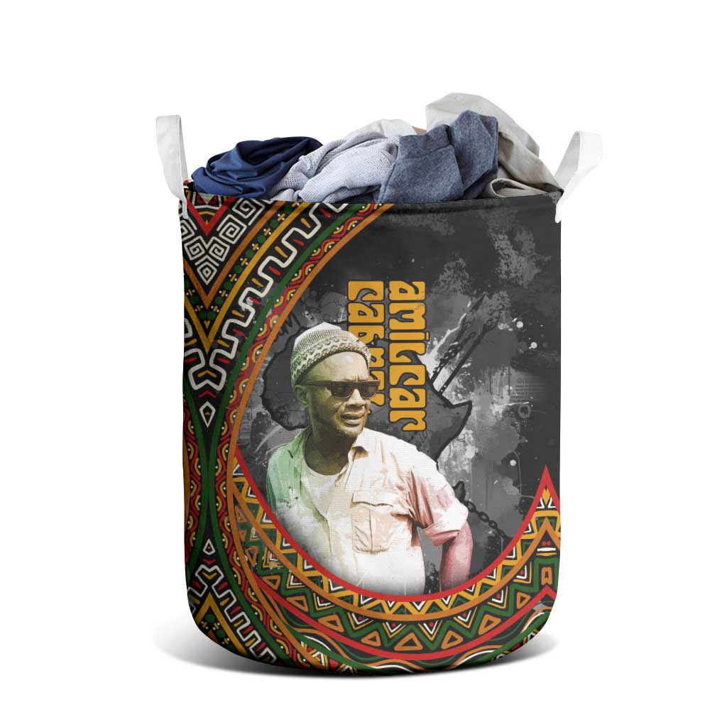 Amilcar Cabral Laundry Basket African Map with Chains Freedom Theme Revolutionary Liberation Tribute - African Pride