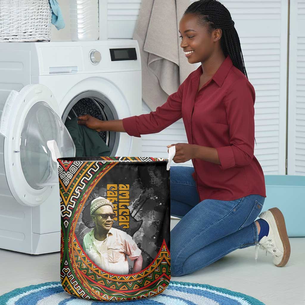 Amilcar Cabral Laundry Basket African Map with Chains Freedom Theme Revolutionary Liberation Tribute - African Pride