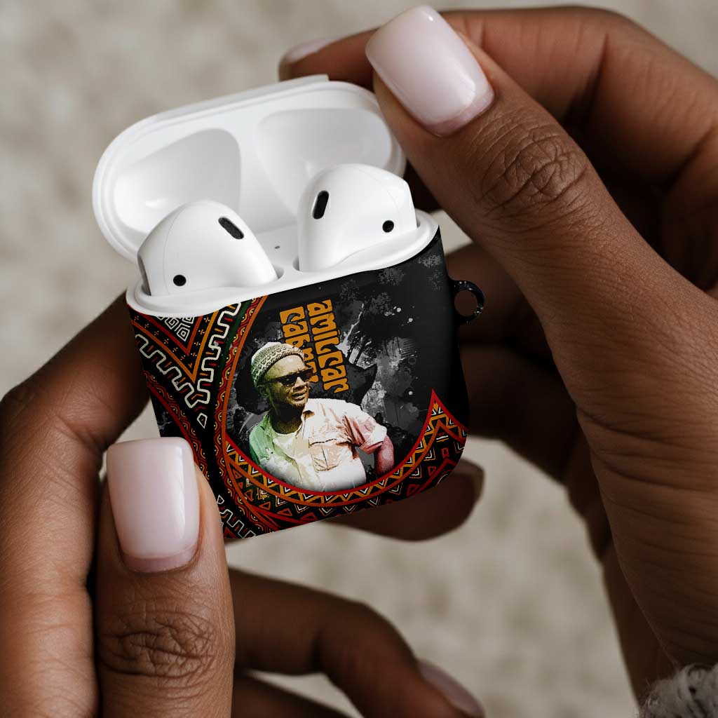 Amilcar Cabral AirPods Case African Map with Chains Freedom Theme Revolutionary Liberation Tribute - African Pride