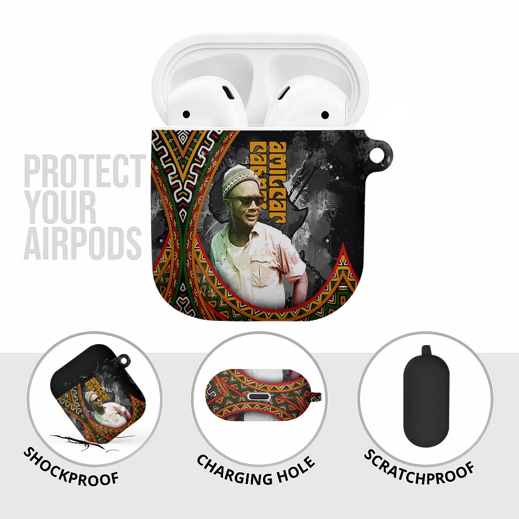 Amilcar Cabral AirPods Case African Map with Chains Freedom Theme Revolutionary Liberation Tribute - African Pride