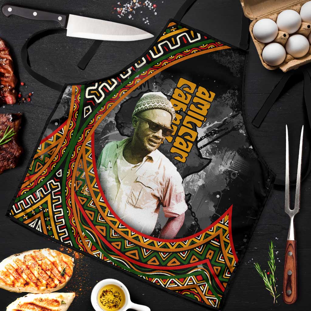 Amilcar Cabral Apron African Map with Chains Freedom Theme Revolutionary Liberation Tribute - African Pride