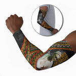 Amilcar Cabral Arm Sleeves African Map with Chains Freedom Theme Revolutionary Liberation Tribute - African Pride