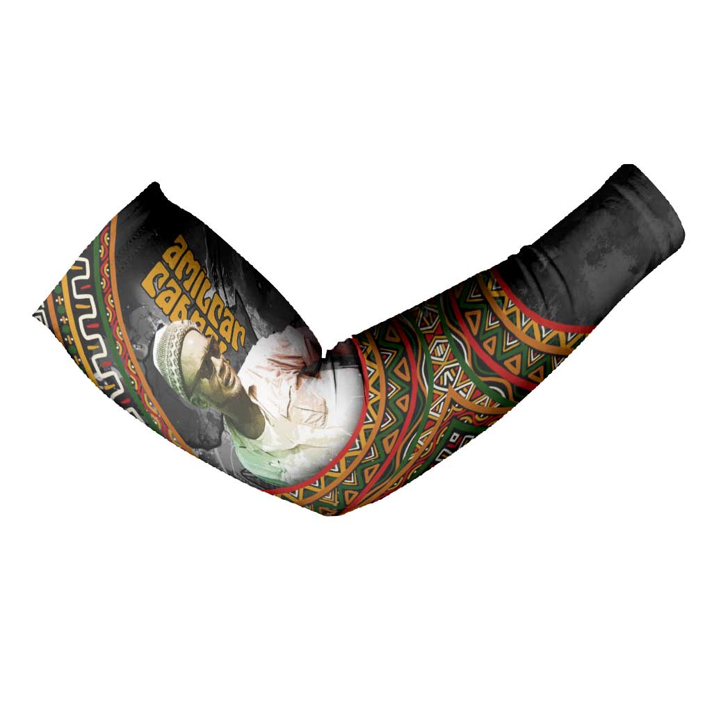 Amilcar Cabral Arm Sleeves African Map with Chains Freedom Theme Revolutionary Liberation Tribute - African Pride
