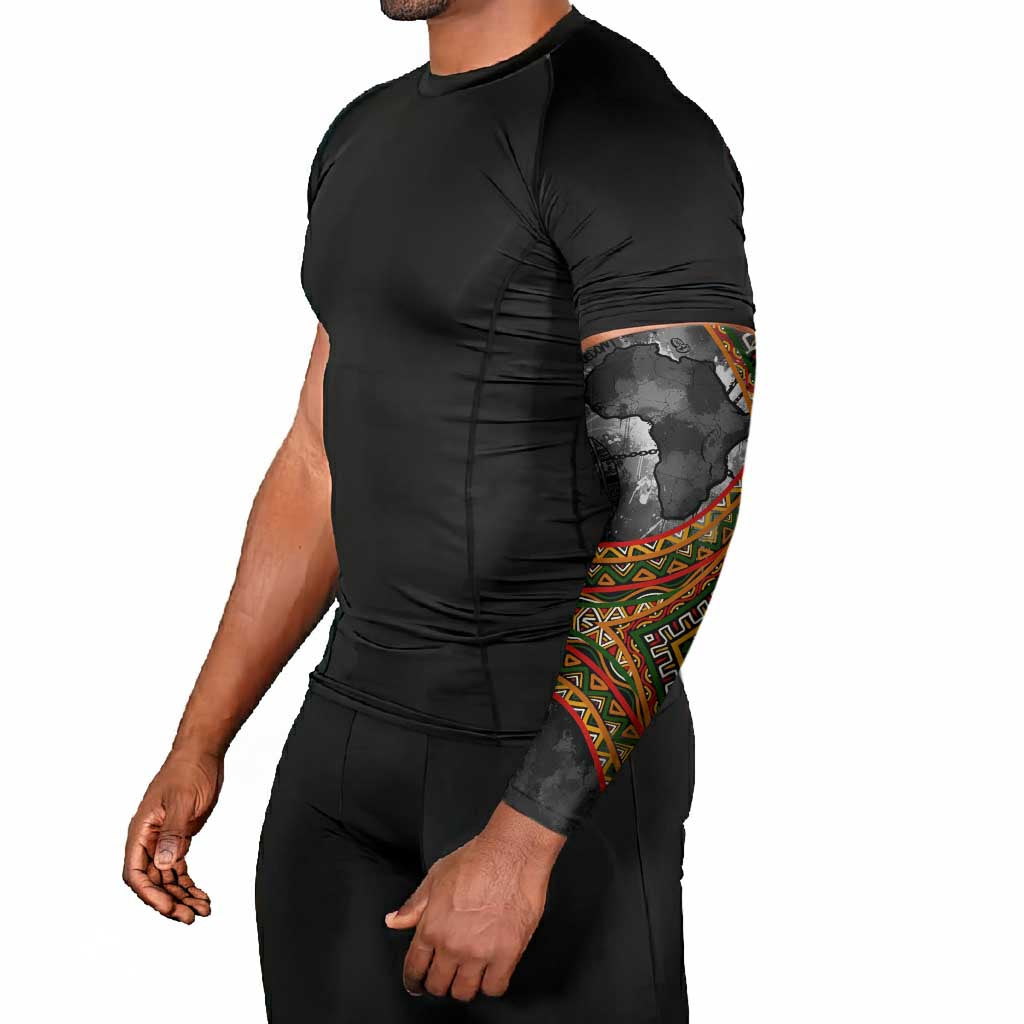 Amilcar Cabral Arm Sleeves African Map with Chains Freedom Theme Revolutionary Liberation Tribute - African Pride