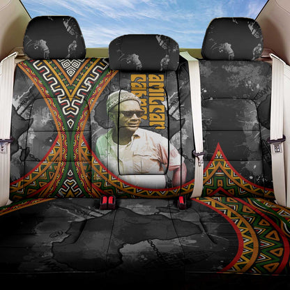 Amilcar Cabral Back Car Seat Cover African Map with Chains Freedom Theme Revolutionary Liberation Tribute - African Pride