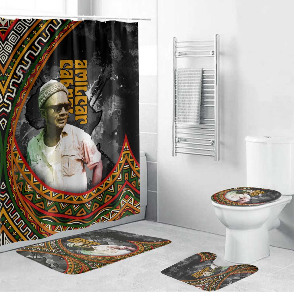 Amilcar Cabral Bathroom Set African Map with Chains Freedom Theme Revolutionary Liberation Tribute - African Pride