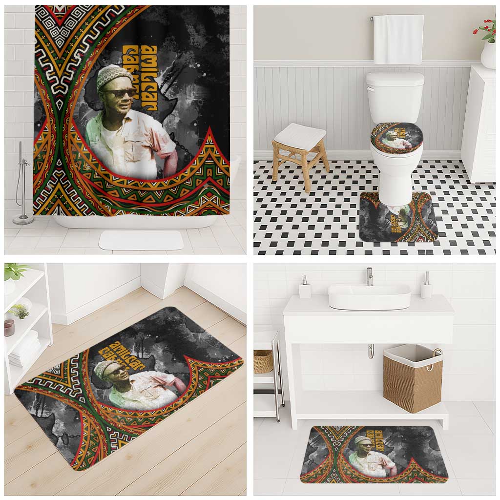 Amilcar Cabral Bathroom Set African Map with Chains Freedom Theme Revolutionary Liberation Tribute - African Pride
