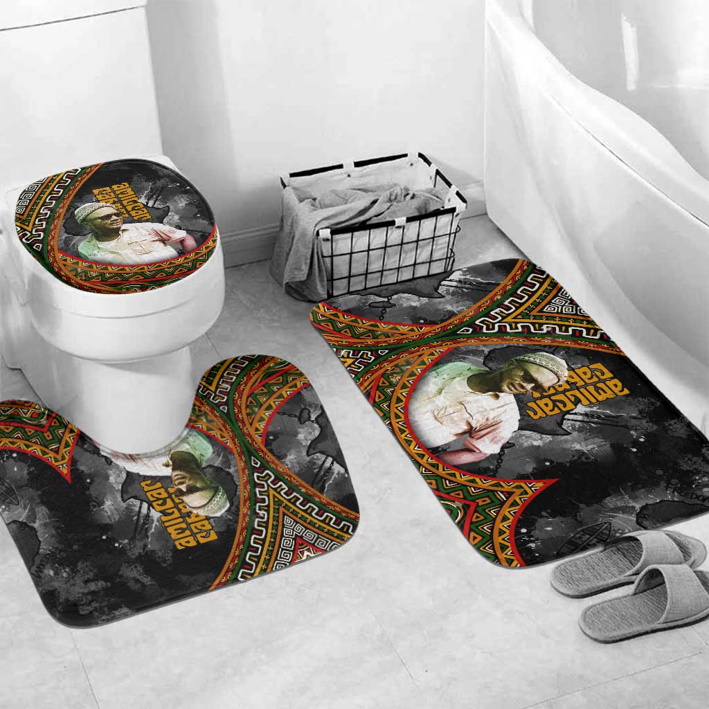 Amilcar Cabral Bathroom Set African Map with Chains Freedom Theme Revolutionary Liberation Tribute - African Pride
