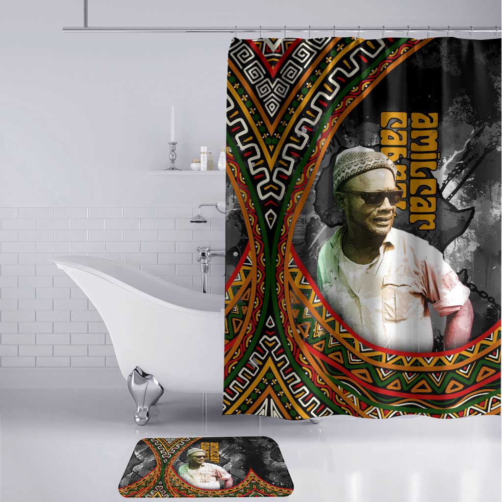 Amilcar Cabral Bathroom Set African Map with Chains Freedom Theme Revolutionary Liberation Tribute - African Pride