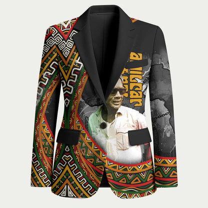 Amilcar Cabral Blazer African Map with Chains Freedom Theme Revolutionary Liberation Tribute - African Pride