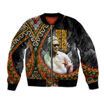 Amilcar Cabral Bomber Jacket African Map with Chains Freedom Theme Revolutionary Liberation Tribute - African Pride