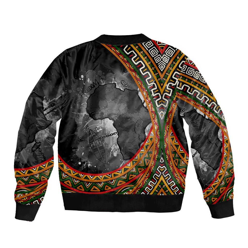 Amilcar Cabral Bomber Jacket African Map with Chains Freedom Theme Revolutionary Liberation Tribute - African Pride