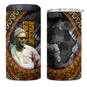 Amilcar Cabral 4 in 1 Can Cooler Tumbler African Map with Chains Freedom Theme Revolutionary Liberation Tribute - African Pride