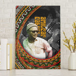 Amilcar Cabral Canvas Wall Art African Map with Chains Freedom Theme Revolutionary Liberation Tribute - African Pride