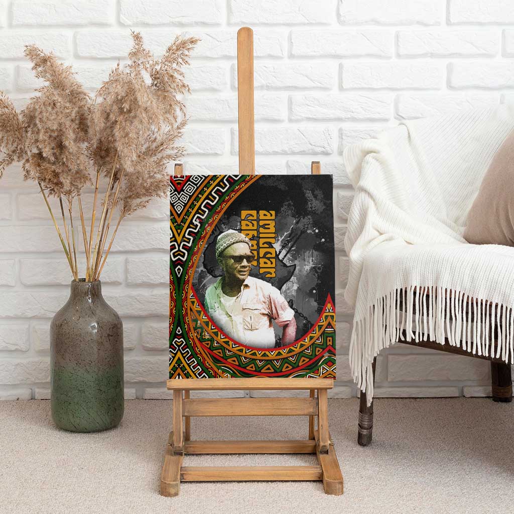 Amilcar Cabral Canvas Wall Art African Map with Chains Freedom Theme Revolutionary Liberation Tribute - African Pride
