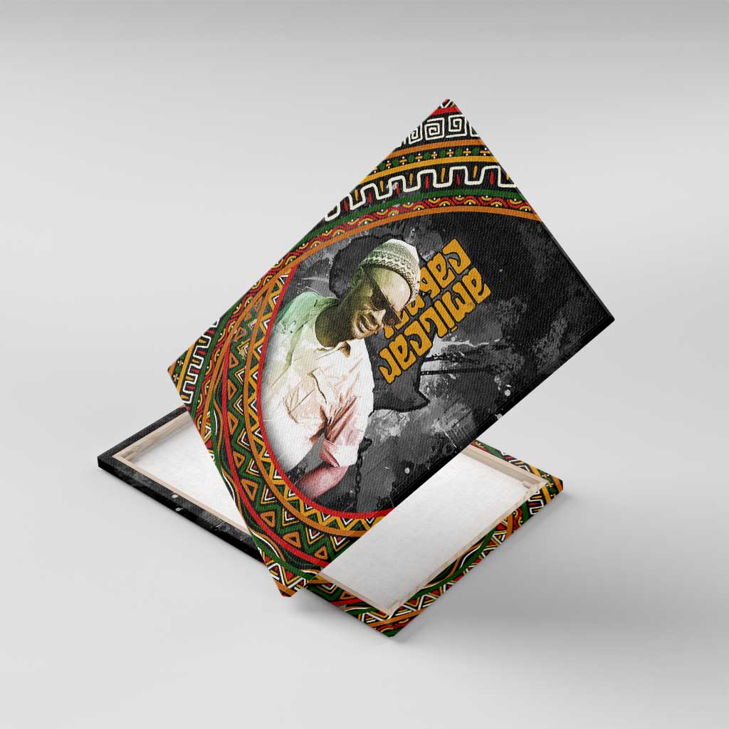 Amilcar Cabral Canvas Wall Art African Map with Chains Freedom Theme Revolutionary Liberation Tribute - African Pride