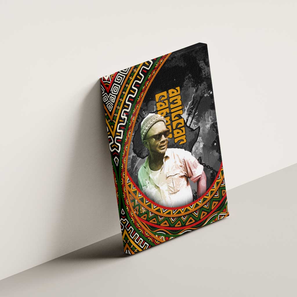 Amilcar Cabral Canvas Wall Art African Map with Chains Freedom Theme Revolutionary Liberation Tribute - African Pride