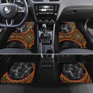 Amilcar Cabral Car Mats African Map with Chains Freedom Theme Revolutionary Liberation Tribute - African Pride