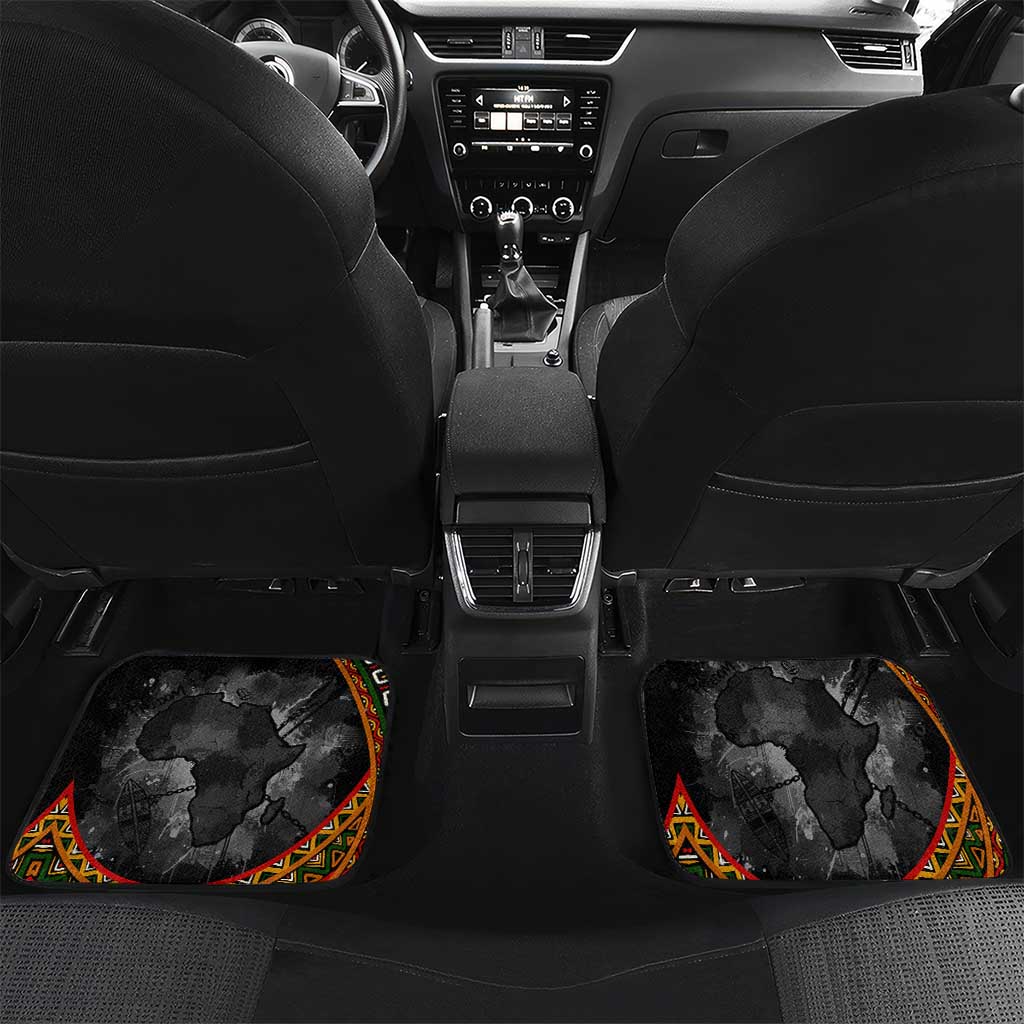 Amilcar Cabral Car Mats African Map with Chains Freedom Theme Revolutionary Liberation Tribute - African Pride