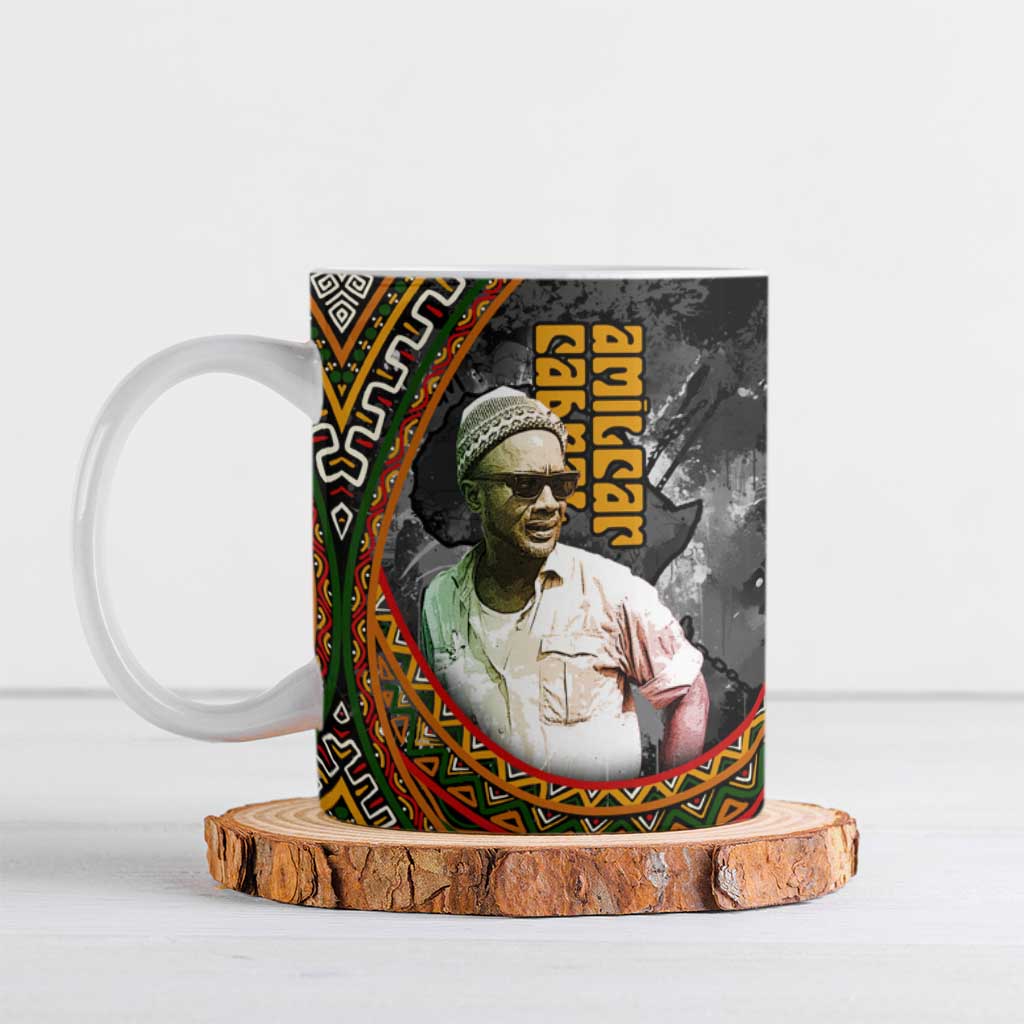 Amilcar Cabral Ceramic Mug African Map with Chains Freedom Theme Revolutionary Liberation Tribute - African Pride