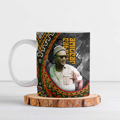 Amilcar Cabral Ceramic Mug African Map with Chains Freedom Theme Revolutionary Liberation Tribute - African Pride