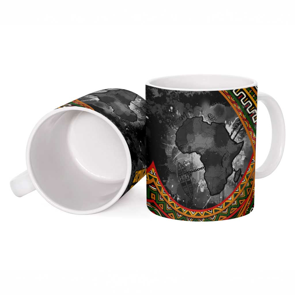 Amilcar Cabral Ceramic Mug African Map with Chains Freedom Theme Revolutionary Liberation Tribute - African Pride