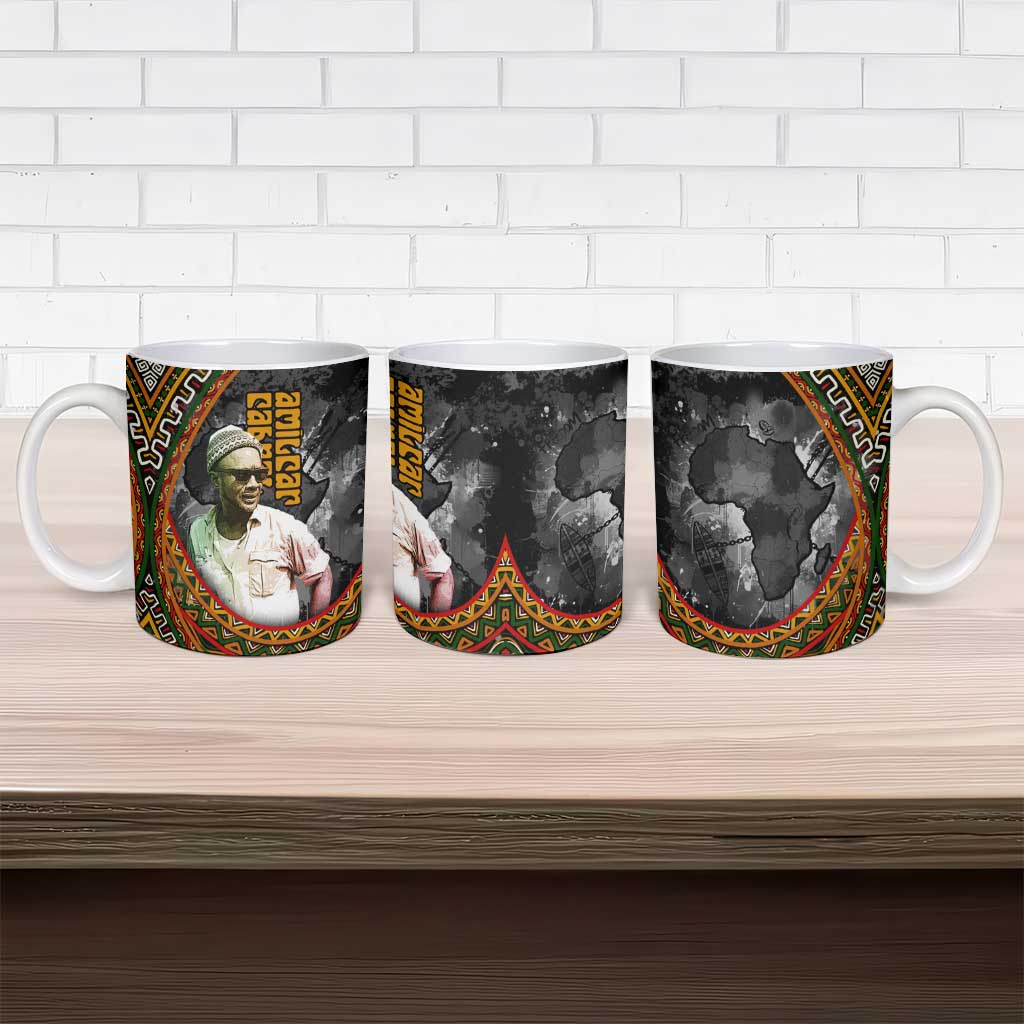 Amilcar Cabral Ceramic Mug African Map with Chains Freedom Theme Revolutionary Liberation Tribute - African Pride