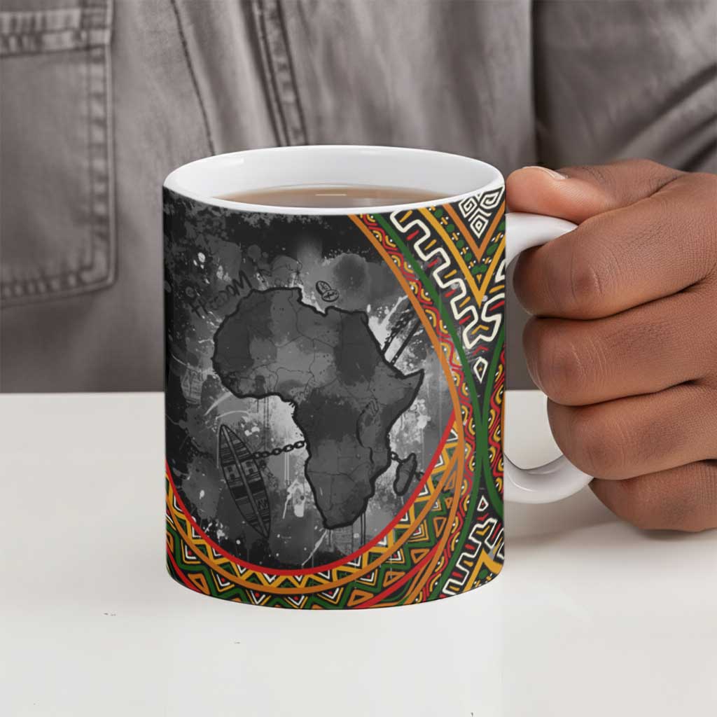 Amilcar Cabral Ceramic Mug African Map with Chains Freedom Theme Revolutionary Liberation Tribute - African Pride