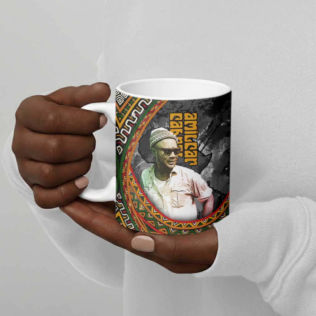 Amilcar Cabral Ceramic Mug African Map with Chains Freedom Theme Revolutionary Liberation Tribute - African Pride