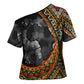 Amilcar Cabral Cross Shoulder Shirt African Map with Chains Freedom Theme Revolutionary Liberation Tribute - African Pride