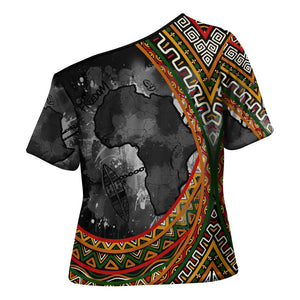 Amilcar Cabral Cross Shoulder Shirt African Map with Chains Freedom Theme Revolutionary Liberation Tribute - African Pride