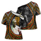 Amilcar Cabral Cross Shoulder Shirt African Map with Chains Freedom Theme Revolutionary Liberation Tribute - African Pride